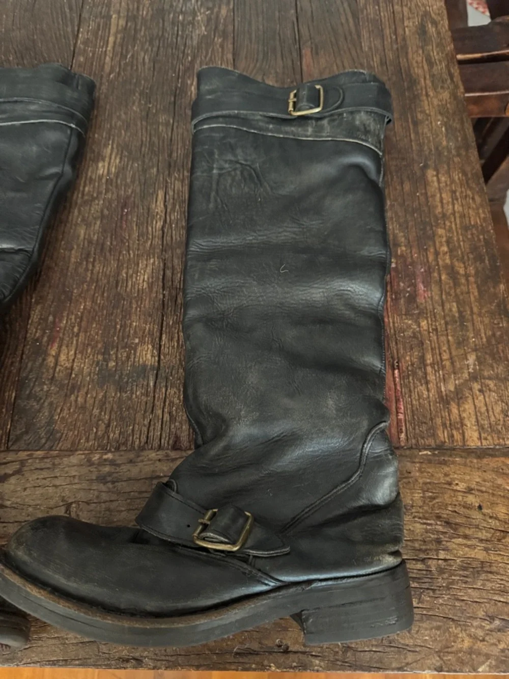 Jeffrey Campbell Wishlist black leather boots